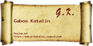Gabos Katalin névjegykártya